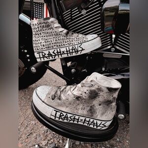 TRASHxHAUS logo platform sneakers